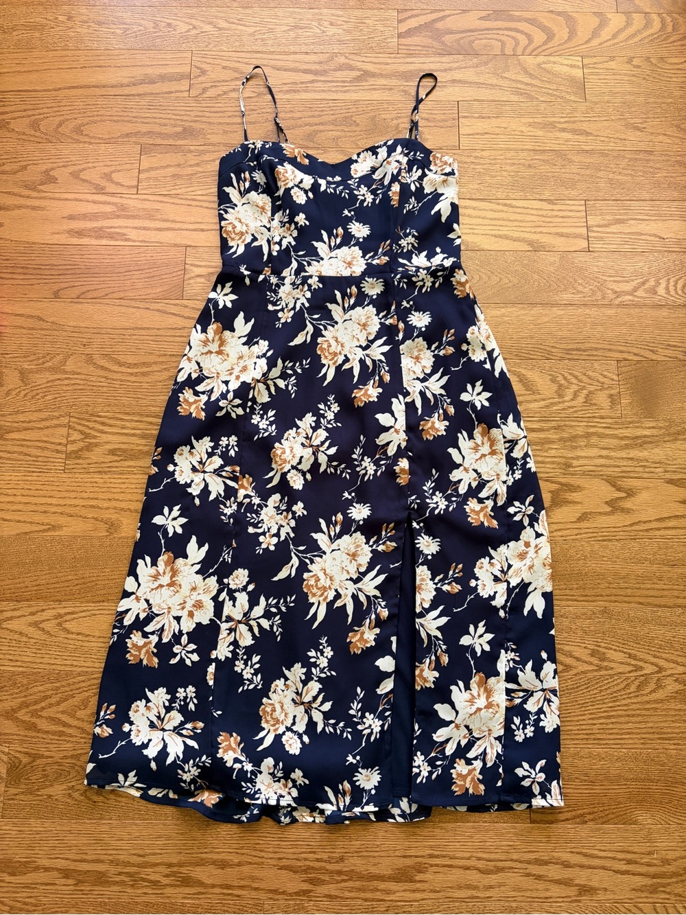 Abercrombie & Fitch Navy Floral Camille Dress Size Small Petite